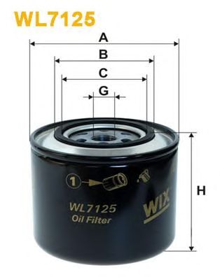 WIX FILTERS wl7125 -  Фильтр масляный двигателя